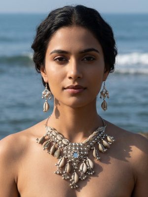 Sea Shell Ethnic Jewelry Necklace Choker f1394