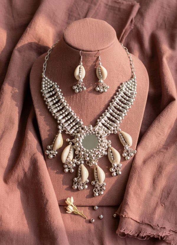 Gemini_Generated_Image_acih Metal Beads Cowrie Sea Shells Necklace f1464