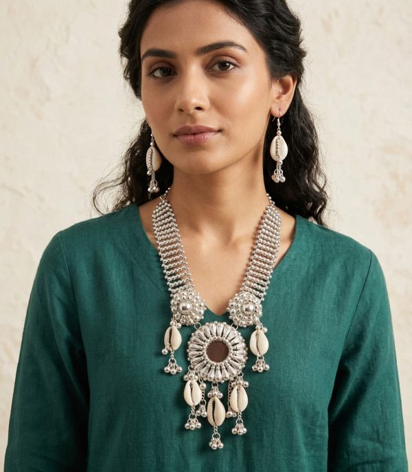 Gemini_Generated_Image_blc3 Cowrie Sea Shells Mirror Flower Necklace f1462