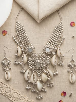 Cowrie Shell Surfer Beach Necklace Earrings f1461