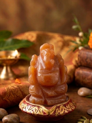 Ganesha Statue Sculpture Handmade Figurine Man-made Stone Resin Craft Home Decoration