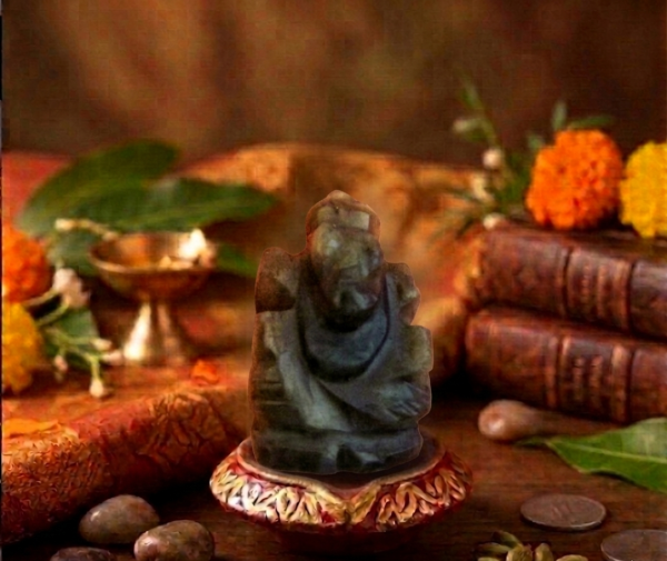 Home Decoration Ganesha  Statue Sculpture Handmade Jade Stone Ganesha Buddha Figurine