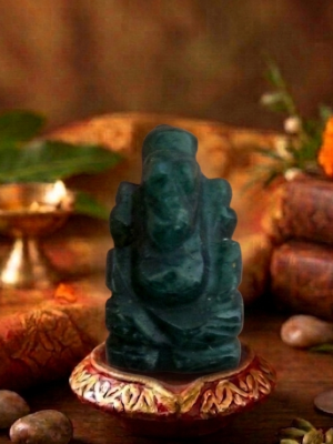 Ganesha Statue Sculpture Home Decoration Handmade Figurine Jade Stone Craft