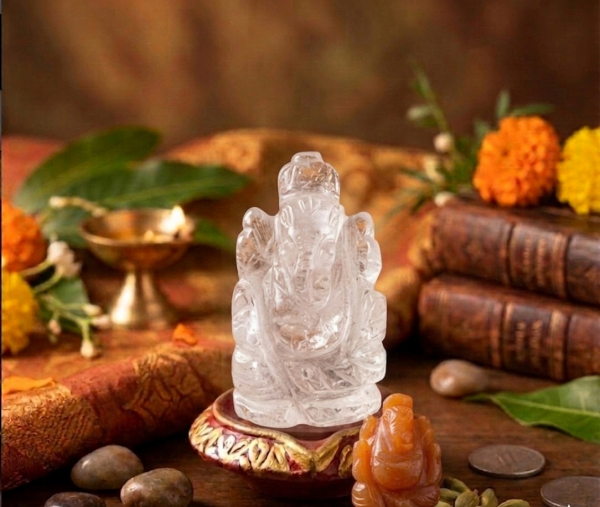 Gemini_Generated_Image_ocsbosocsbosocsb White Ganesha Statue Sculpture Handmade Jade Stone Ganesh Figurine Home Decoration