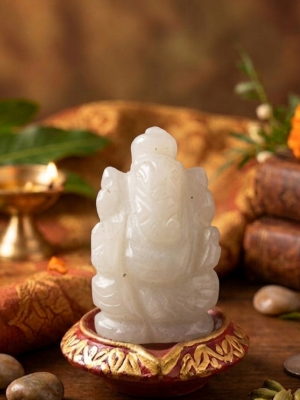 Ganesha Statue Elephant Sculpture Hand Carved Ganesh Figurine Resin Craft Home Decoration