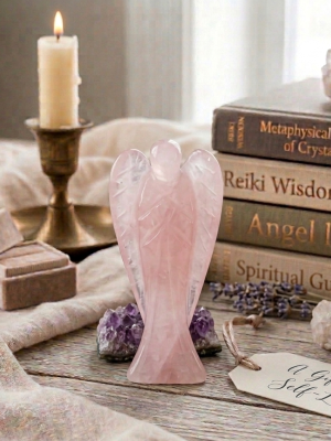 Natural Clear Quartz Rose Quartz Opal Etc, Angel Carving,crystal Angel Decoration Gifts