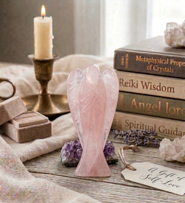 Natural Clear Quartz Rose Quartz Opal Etc, Angel Carving,crystal Angel Decoration Gifts