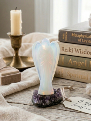 Beautiful Angel Shape Crystal Stone Healing Reiki Energy Gemstone Pendant Figurine Gift For Home Decoration Crafts Gift