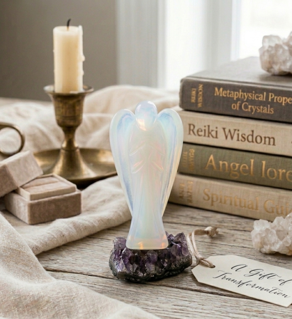 Beautiful Angel Shape Crystal Stone Healing Reiki Energy Gemstone Pendant Figurine Gift For Home Decoration Crafts Gift