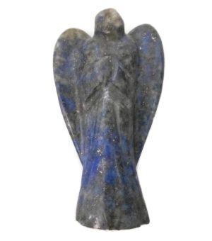 Natural Lapis Lazuli Crystal Angel Hand Carved Crystal Angel Wing Figurine Healing Gift 2"
