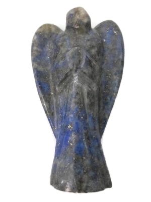 Natural Lapis Lazuli Crystal Angel Hand Carved Crystal Angel Wing Figurine Healing Gift 2"