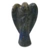 as12_3 Natural Lapis Lazuli Crystal Angel Hand Carved Crystal Angel Wing Figurine Healing Gift 2"