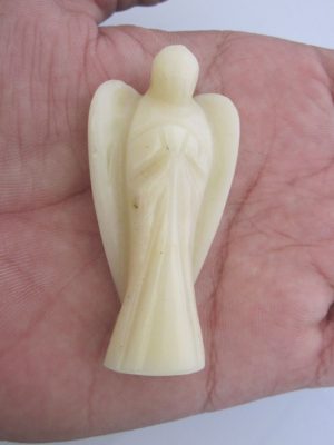 Charming Carved Angel I Vory Agate Sandstone Figurine Healing Reiki Feng Shui Craft 2 inches