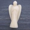 Charming Carved Angel I Vory Agate Sandstone Figurine Healing Reiki Feng Shui Craft 2 inches