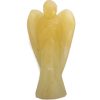 as3_3 2" Natural Clear Golden Agate, Angel Carving,crystal Angel Decoration Gifts