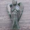 Green Jade Crystal Angel Gemstone Carved Figurine Feng Shui Healing Reiki Craft
