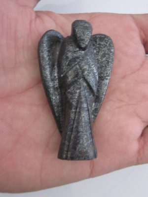 Pocket Guardian Angel Wings Tiger Eye Natural Gemstone Healing Angel Carved Figurines Home Decor