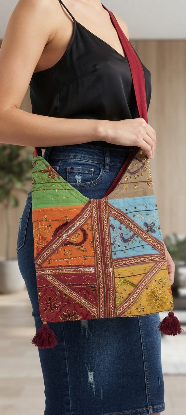 bag28_3 Embroidery Fabric Womens Fashion Shoulder Bag Bohemian Gypsy
