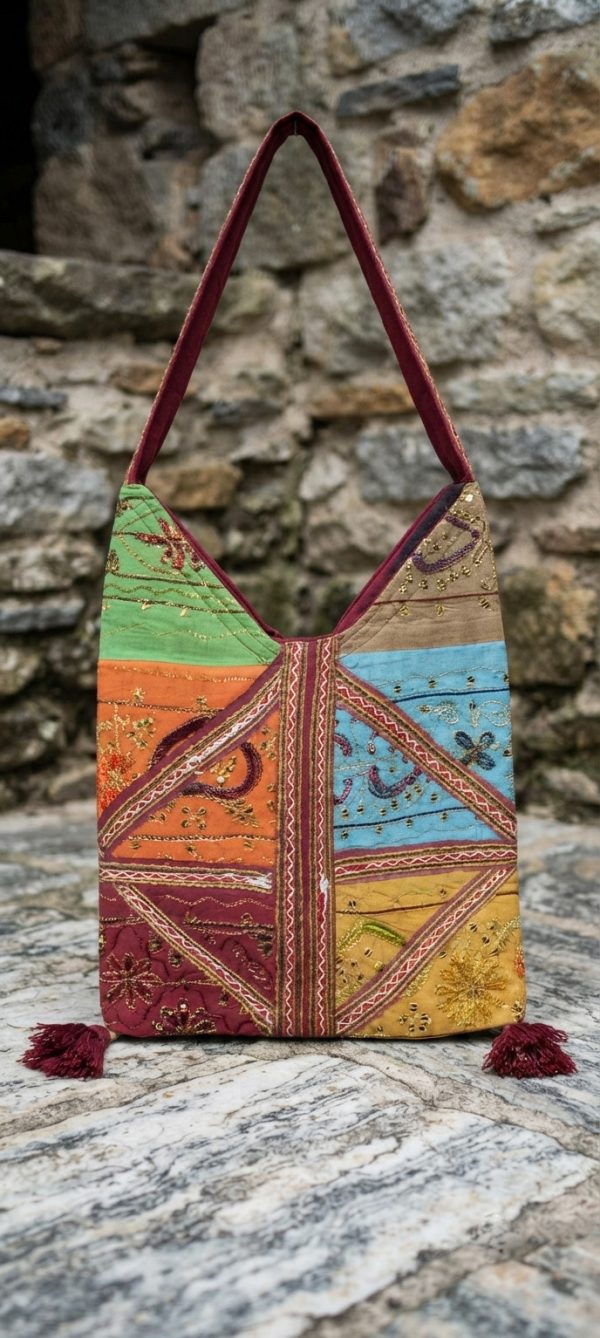 bag28_4 Embroidery Fabric Womens Fashion Shoulder Bag Bohemian Gypsy
