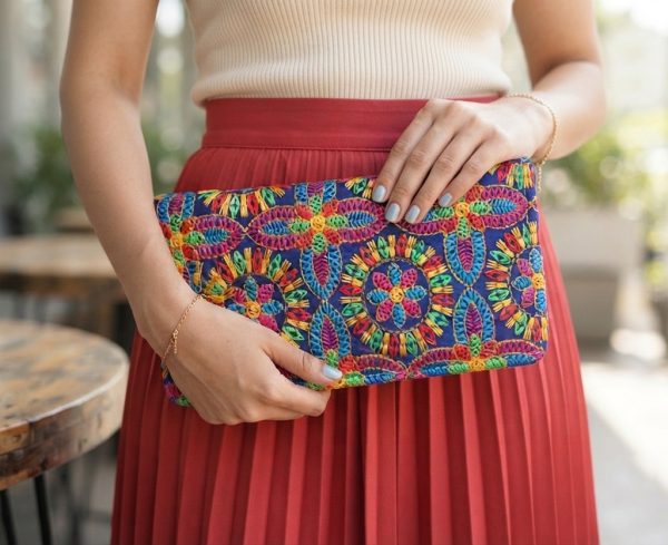 bag74_5 Bag Banjara Vintage Indian Clutch Purse Handmade Tribal Embroidery Bag