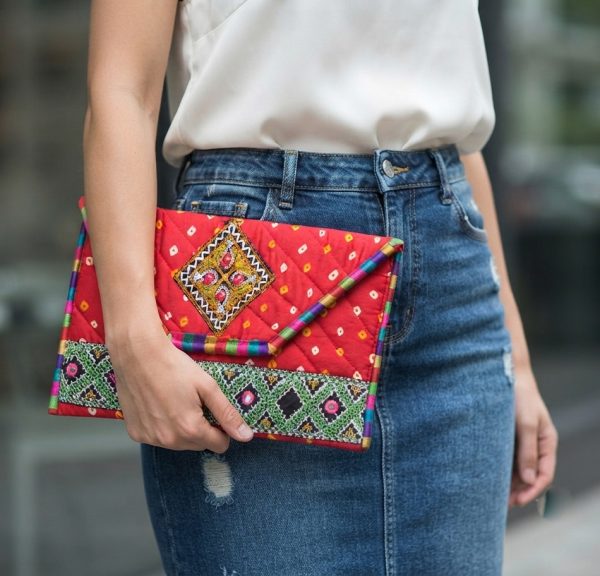 bag77_5 Bag Embroidered Banjara Gypsy Handbag Clutch Purse