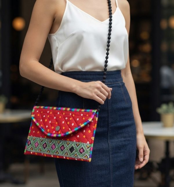 bag77_6 Bag Embroidered Banjara Gypsy Handbag Clutch Purse