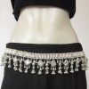 Unique Silver Metal Beads Belt| Boho Wedding Sash Belt| Tribal Gypsy Rave Festival Boho Belt Handcrafted Jewelry| Womens Belly dance Belt bt512