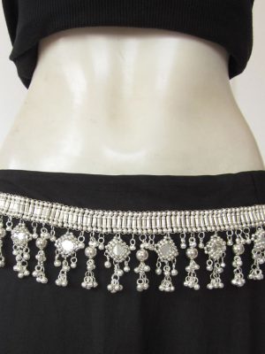 Unique Silver Metal Beads Belt| Boho Wedding Sash Belt| Tribal Gypsy Rave Festival Boho Belt Handcrafted Jewelry| Womens Belly dance Belt bt512