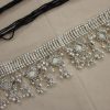 Unique Silver Metal Beads Belt| Boho Wedding Sash Belt| Tribal Gypsy Rave Festival Boho Belt Handcrafted Jewelry| Womens Belly dance Belt bt512
