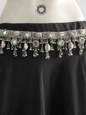 Tribal Mirror Cowrie Shell Sash Belt Bohemian Gypsy Boho Halloween Belly dance bt515