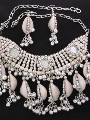 Shell Necklace | Beaded Necklace | Cowrie Shell Jewelry | Boho Necklace | Gypsy Necklace | Mirror Necklace | Banjara Necklace | Kuchi f1398