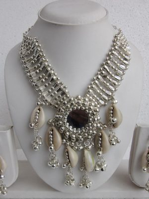 Metal Beads Cowrie Sea Shells Beaded Jewelry Necklace Earring Boho Gypsy Hippie f1464
