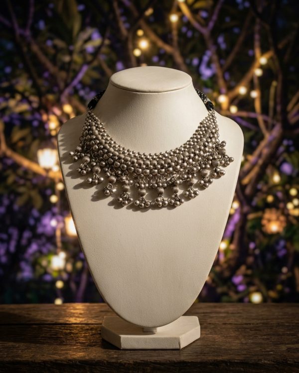 Cleopatra collar , Beaded Choker Necklace Earrings , Bohemian Gypsy Goth Choker , Belly dance jewelry ,Ethnic rabari banjara Kuchi Choker f1484
