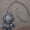 Vintage Chain Pendant Long Statement Afghan Necklace Fashion Jewelry Boho Kuchi