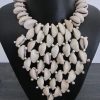 f1677 Sea Shell Bead Choker Bib Statement Necklace Bohemian Set f1677