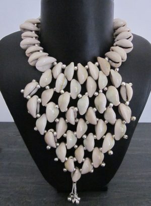f1677 Sea Shell Bead Choker Bib Statement Necklace Bohemian Set f1677