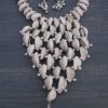 f1677_4 Sea Shell Bead Choker Bib Statement Necklace Bohemian Set f1677