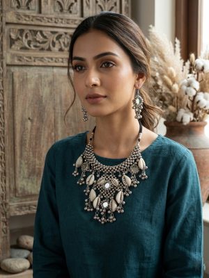 f1683 Vintage Style Tribal Sea Shell Beaded Fashion Jewelry f1683