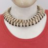 Gothic Handmade Choker Collar Chunky  Cowrie Fashion Shell Necklace Set f1685
