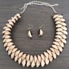 Gothic Handmade Choker Collar Chunky  Cowrie Fashion Shell Necklace Set f1685
