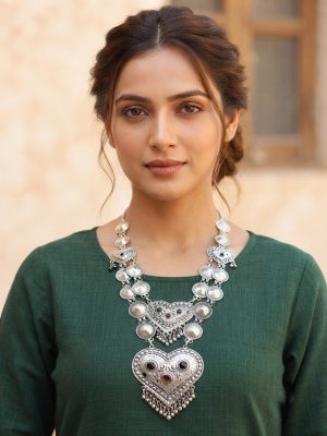 f1689 Vintage Banjara Tribal Dance Handmade Brass Necklace Hippie Girls Gift