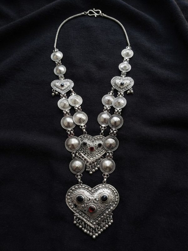 f1689_1 Vintage Banjara Tribal Dance Handmade Brass Necklace Hippie Girls Gift