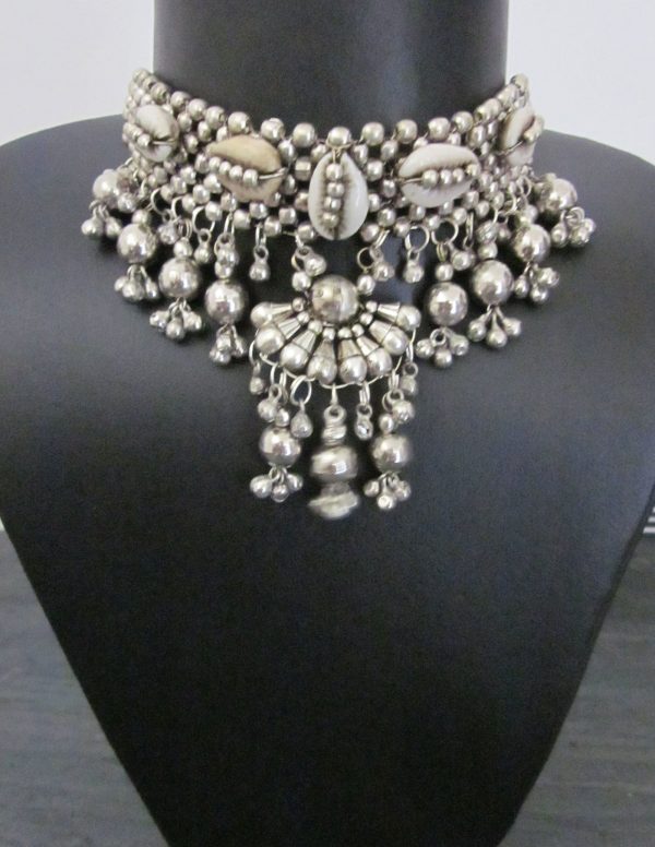 f1692_1 Artisan Vintage Cowrie Choker Necklace Womens Wedding Party Festival Bib X Jewelry f1692