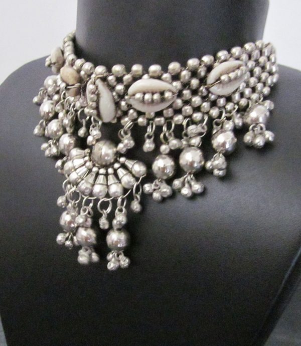 f1692_2 Artisan Vintage Cowrie Choker Necklace Womens Wedding Party Festival Bib X Jewelry f1692