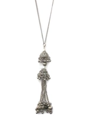 nk298_1 Kuchi Tassel Sweater Long Necklace Boho Tribal Music Show Jewelry