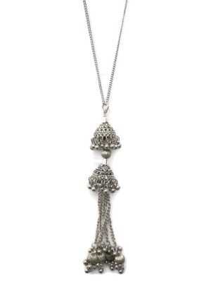 Kuchi Tassel Sweater Long Necklace Boho Tribal Music Show Jewelry