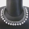 nk422 Tribal Statement Choker Antique Vintage Rajasthan Kuchi Banjara Festival Style