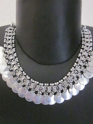 nk425 Coin Necklace Choker Vintage Boho Kuchi Gypsy Statement Fashion Jewelry Gift
