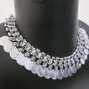 nk425_2 Coin Necklace Choker Vintage Boho Kuchi Gypsy Statement Fashion Jewelry Gift