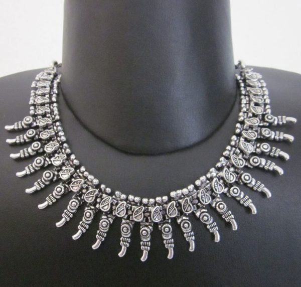 nk426 Elegant Choker Necklace Vintage Boho Gypsy Ethnic Bollywood Punk Festival Style